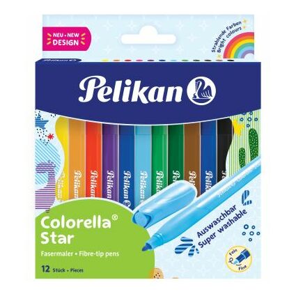 Pelikan Fasermaler colorella star, 12er Kartonetui