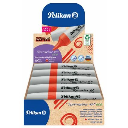 Pelikan Textmarker 490 eco, neonrot