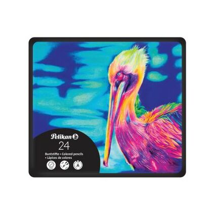Pelikan Sechskant-Buntstifte Premium, 24er Metalletui