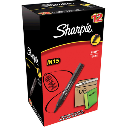 Sharpie Permanent-Marker M15, Rundspitze, schwarz