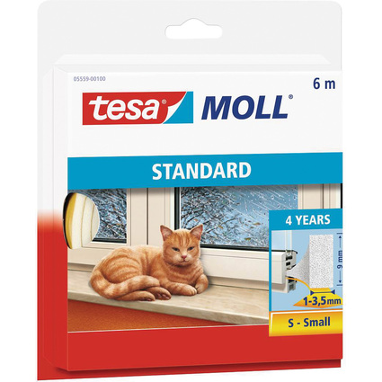 tesa Moll STANDARD I-Profil Schaumstoff-Dichtung, 9 mm x 6 m