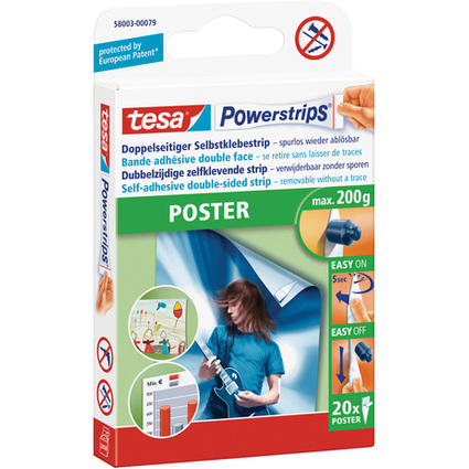 tesa Powerstrips POSTER, Haltekraft: max. 0,2 kg