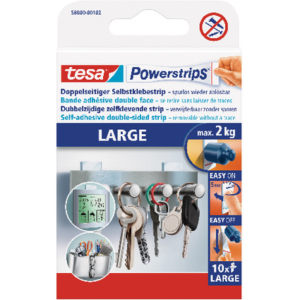 tesa Powerstrips LARGE, Haltekraft: max. 2,0 kg