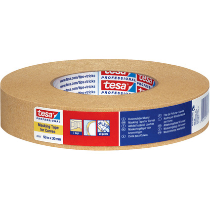 tesa Maler Krepp 4319 Papierabdeckband, 25 mm x 50 m