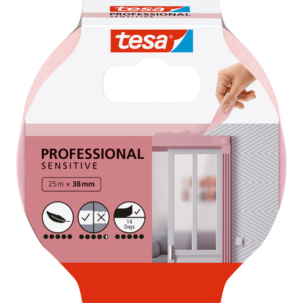 tesa Maler Krepp Precision Sensitive Abdeckband, 38 mm x 25m