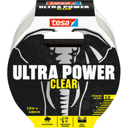tesa Reparaturband ULTRA POWER CLEAR, 48 mm x 10,0 m