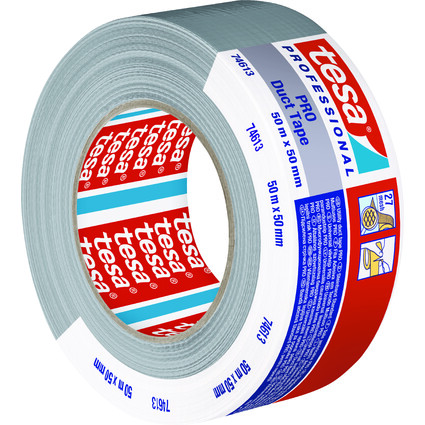 tesa Gewebeband Duct Tape PRO, 50 mm x 50 m, silber