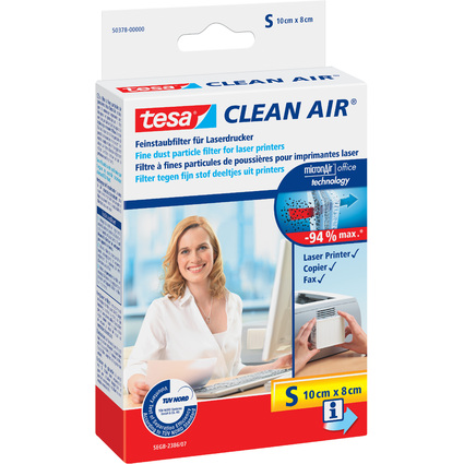 tesa Feinstaubfilter "CLEAN AIR", Gre S, Mae: 100 x 80 mm