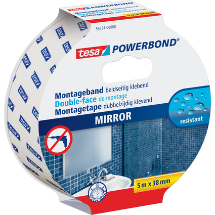 tesa Powerbond Montageband fr Spiegel, 38 mm x 5,0 m