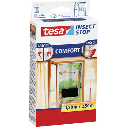 tesa Fliegengitter COMFORT fr Tren, 2 x je 0,65 m x 2,50 m