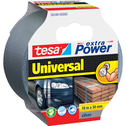 tesa Folienband extra Power Universal, 50 mm x 10 m, silber