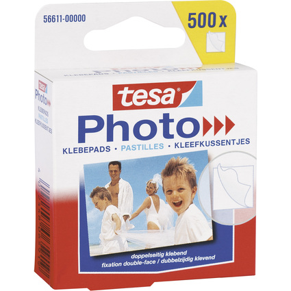 tesa Photo Foto-Klebepads, wei, beidseitig klebend