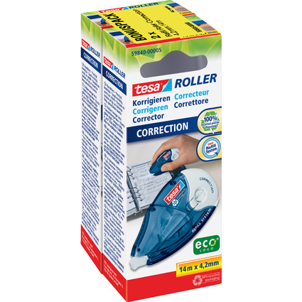 tesa ecoLogo Korrekturroller Refill Correction Doppelpack