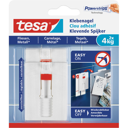 tesa Powerstrips Klebenagel fr Fliesen und Metall, 4,0 kg