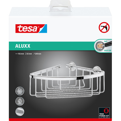 tesa Eck-Duschkorb ALUXX, Aluminium verchromt