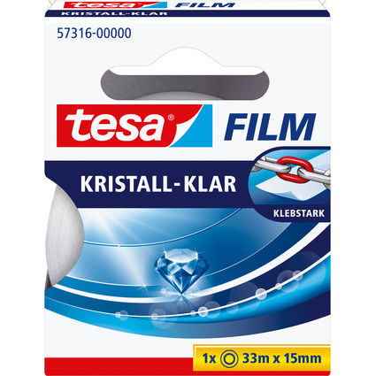 tesa Film, kristall-klar, 15 mm x 33 m