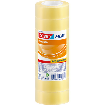 tesa Film standard, transparent, 19 mm x 33 m