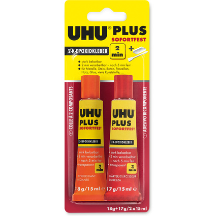 UHU 2-Komponenten-Klebstoff PLUS SOFORTFEST, 35 g in Tube