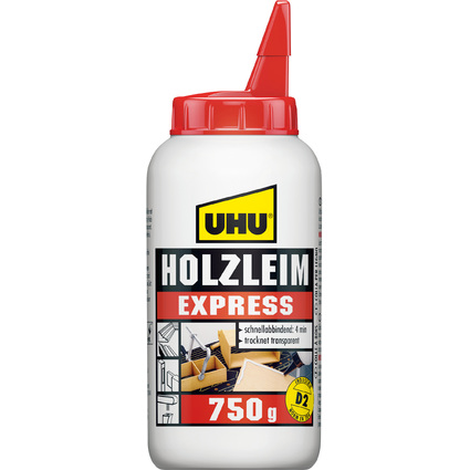 UHU Holzleim Express D2, lsemittelfrei, 750 g Flasche