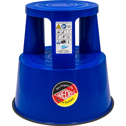 WEDO Rollhocker STEP, aus Kunststoff, blau / RAL 5002