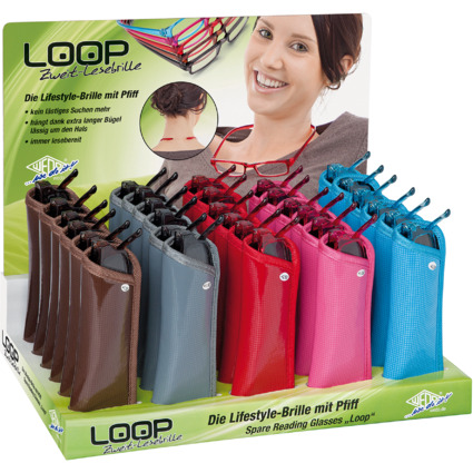 WEDO Lesebrille LOOP, 30er Display, farbig sortiert