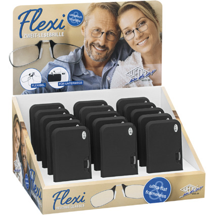 WEDO Zweit-Lesebrille "Flexi", bgellos, 15er Display