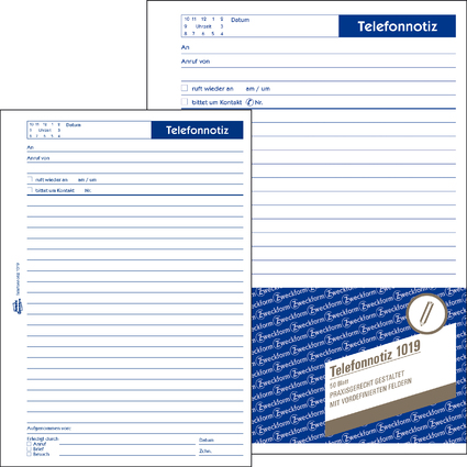 AVERY Zweckform Formularbuch "Telefonnotiz", A5, 50 Blatt