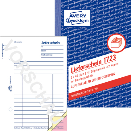 AVERY Zweckform Formularbuch "Liefer-/Empfangsschein", SD