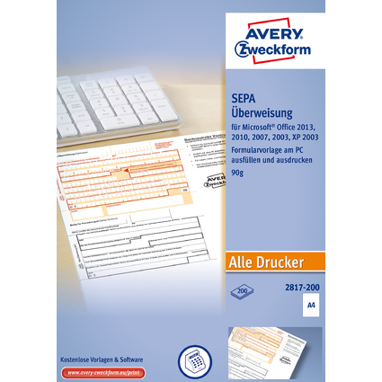 AVERY Zweckform Vordruck "Sepa-Standardberweisung", DIN A4