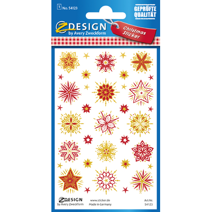 AVERY Zweckform ZDesign Weihnachts-Sticker "Sterne"