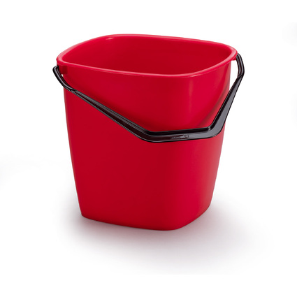 DURABLE Putzeimer BUCKET, 9,5 Liter, rechteckig, rot