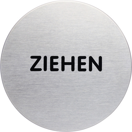 DURABLE Piktogramm "Ziehen", Durchmesser: 65 mm, silber