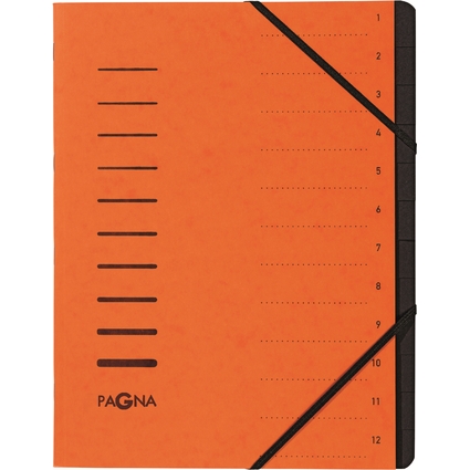 PAGNA Ordnungsmappe "Sorting File", 12 Fcher, orange