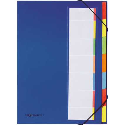 PAGNA Ordnungsmappe DESKORGANIZER Color, 7 Fcher, blau