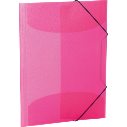 HERMA Eckspannermappe, PP, DIN A3, pink-transluzent