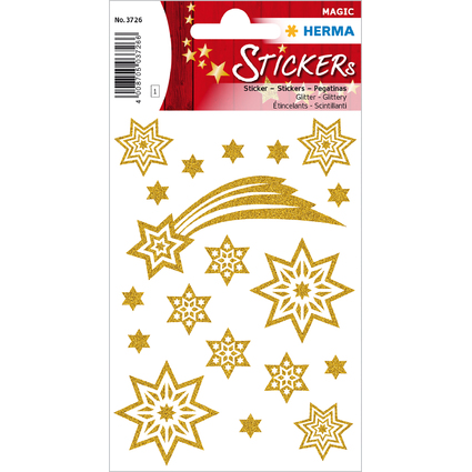 HERMA Weihnachts-Sticker MAGIC "Sterne & Schweif", glittery