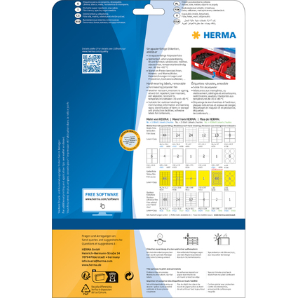 HERMA Folien-Etiketten SPECIAL, 66 x 33,8 mm, ablsbar