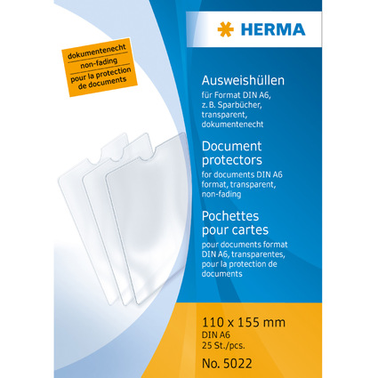 HERMA Ausweishlle, PP, 1-fach, 0,14 mm, Format: 110 x 155mm