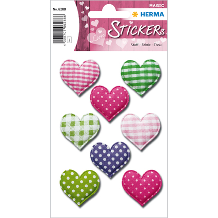 HERMA Sticker MAGIC "Herzen", Stoff