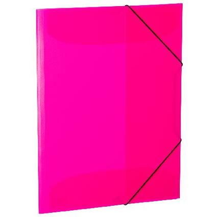 HERMA Eckspannermappe, aus PP, DIN A3, neon-pink