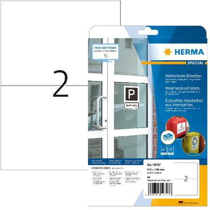 HERMA Wetterfeste Etiketten aus Spezialpapier, 210 x 148 mm