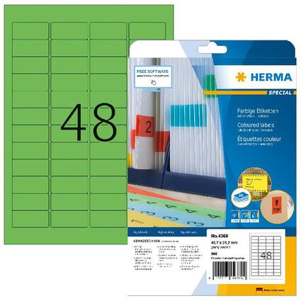 HERMA Universal-Etiketten SPECIAL, 45,7 x 21,2 mm, grn
