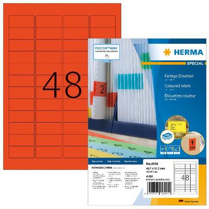 HERMA Universal-Etiketten SPECIAL, 45,7 x 21,2 mm, rot