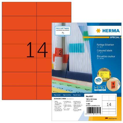 HERMA Universal-Etiketten SPECIAL, 105 x 42,3 mm, rot