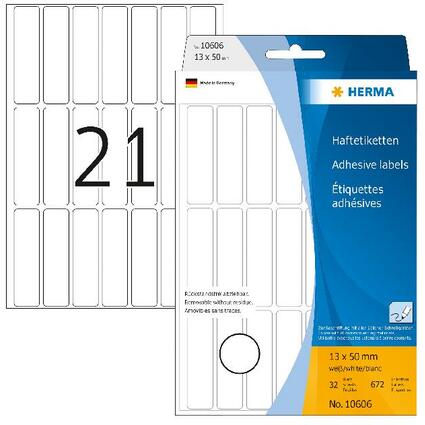 HERMA Etiketten "Movables" 13 x 50 mm, zur Handbeschriftung