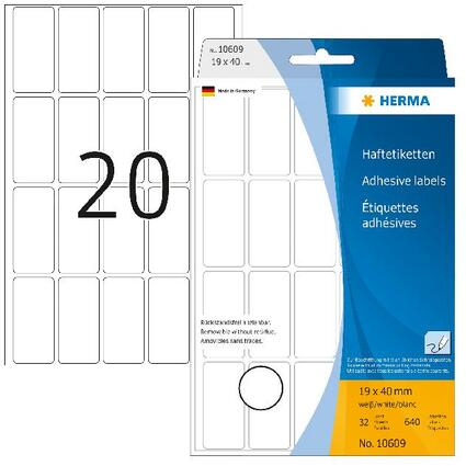 HERMA Etiketten "Movables" 19 x 40 mm, zur Handbeschriftung