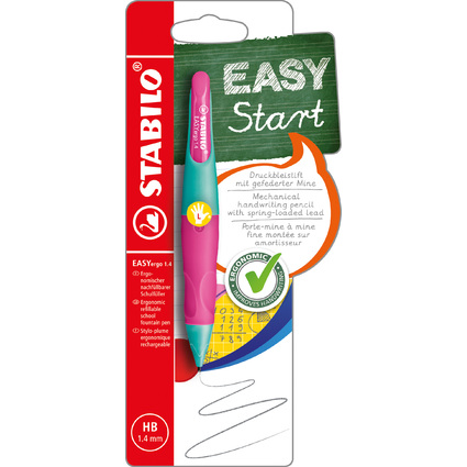 STABILO Druckbleistift EASYergo 1.4, trkis/neonpink