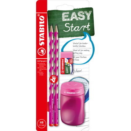 STABILO Schulset EASYgraph "S", fr Rechtshnder, pink