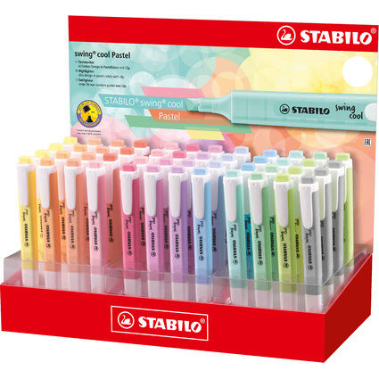 STABILO Textmarker swing cool Pastel, 48er Karton-Display