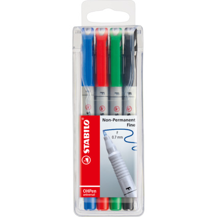 STABILO Nonpermanent-Marker OHPen universal, 4er Etui